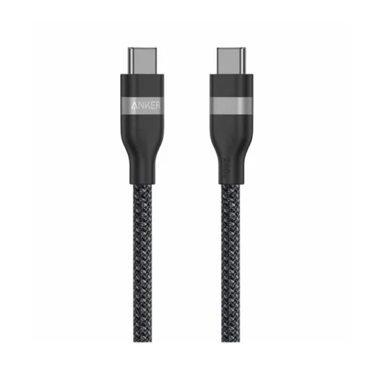 Anker Usb-C To Usb-C Cable 240W (Upcycled-Braided) (0.9M/3Ft) -Black